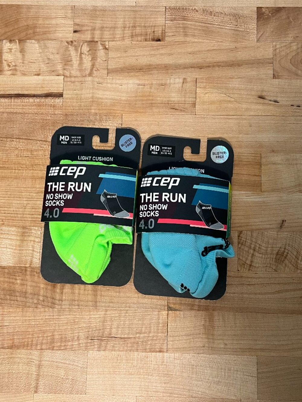 Lot of 2 Pairs New Men's Medium CEP Compression 4.0 The Run No Show Socks